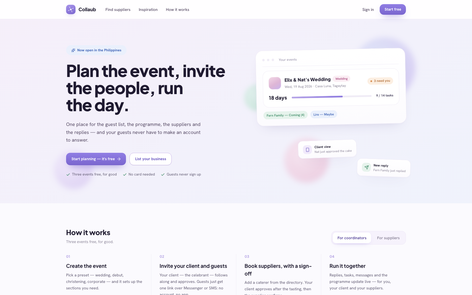 Collaub homepage screenshot